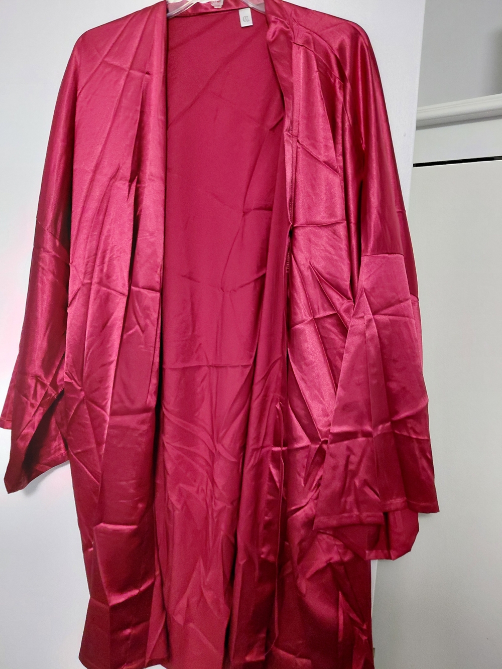 Satin Kimono Robe in Deep Pink - Women’s Intimates & Sleepwear